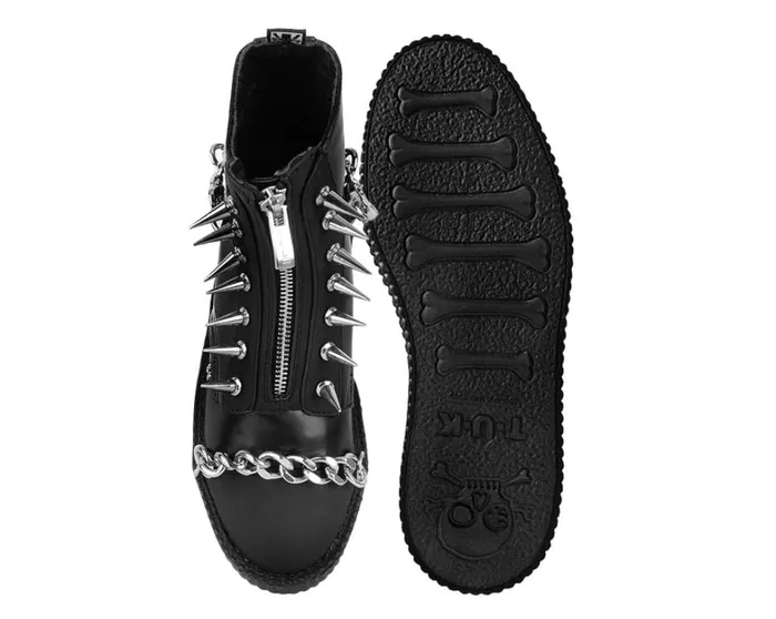 Black Haze Spike and Chain Viva Mondo Boot Women TUK Shoes Boots Black Haze Spike and Chain Viva Mondo Boot Women TUK Shoes Boots