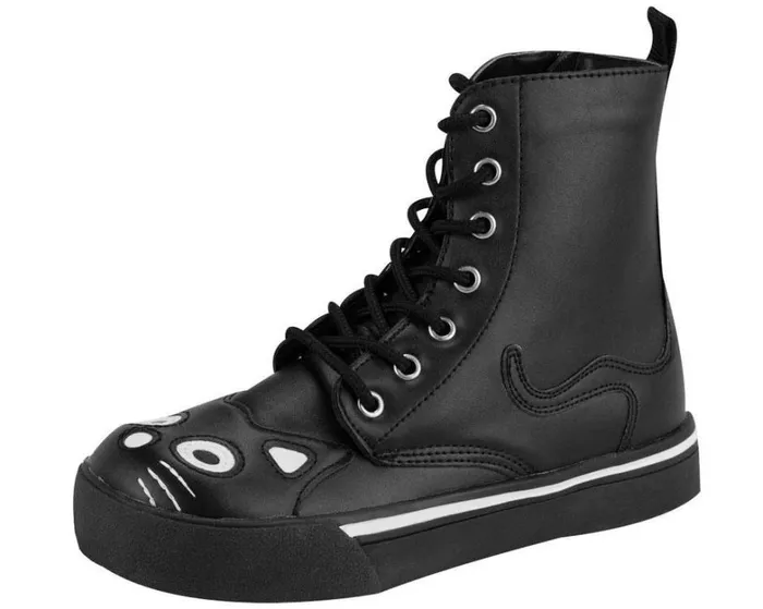 Black Kitty Sneaker Boot 8211 TUK Shoes Women TUK Shoes Kitty Styles