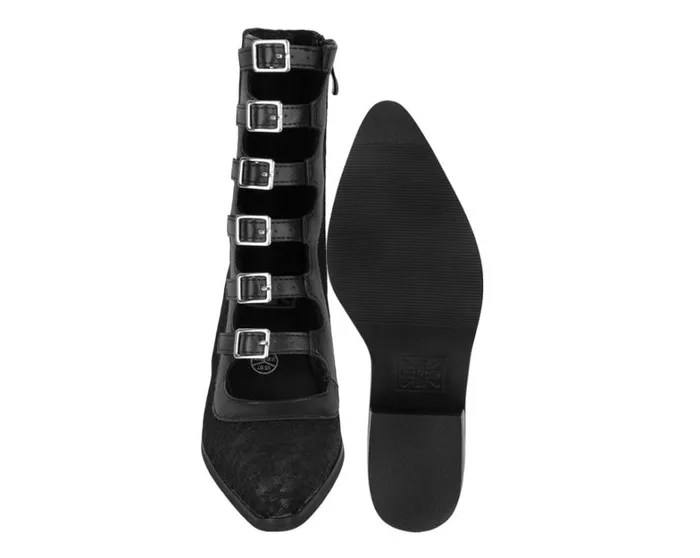 Black Lace MultiStrap Boot Women TUK Shoes Boots Black Lace MultiStrap Boot Women TUK Shoes Boots