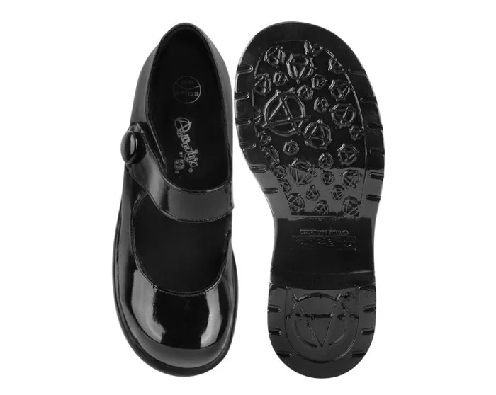 Black Liquid Bubble Mary Jane Platform Women TUK Shoes Platforms