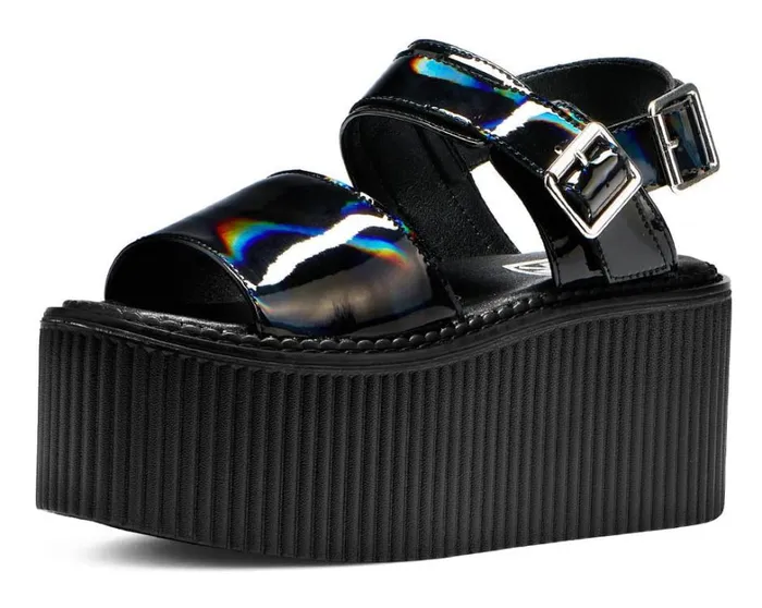 Black Rainbow Haze Strato Sandal Women TUK Shoes Platforms