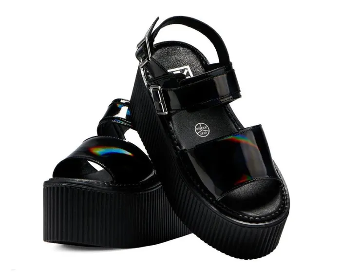 Black Rainbow Haze Strato Sandal Women TUK Shoes Platforms Black Rainbow Haze Strato Sandal Women TUK Shoes Platforms