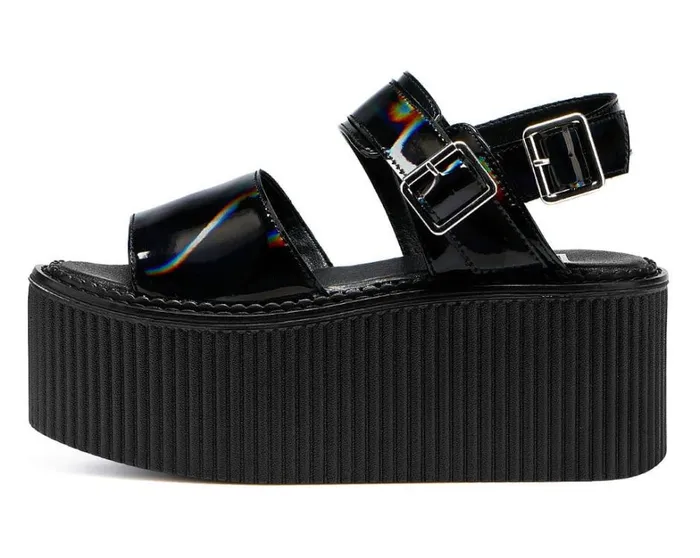 Black Rainbow Haze Strato Sandal Women TUK Shoes Platforms Black Rainbow Haze Strato Sandal Women TUK Shoes Platforms
