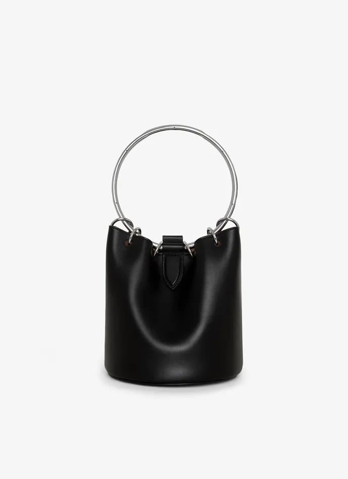 Black RING MEDIUM BUCKET BAG IN CALFSKIN Women Alaa CrossBody Bags