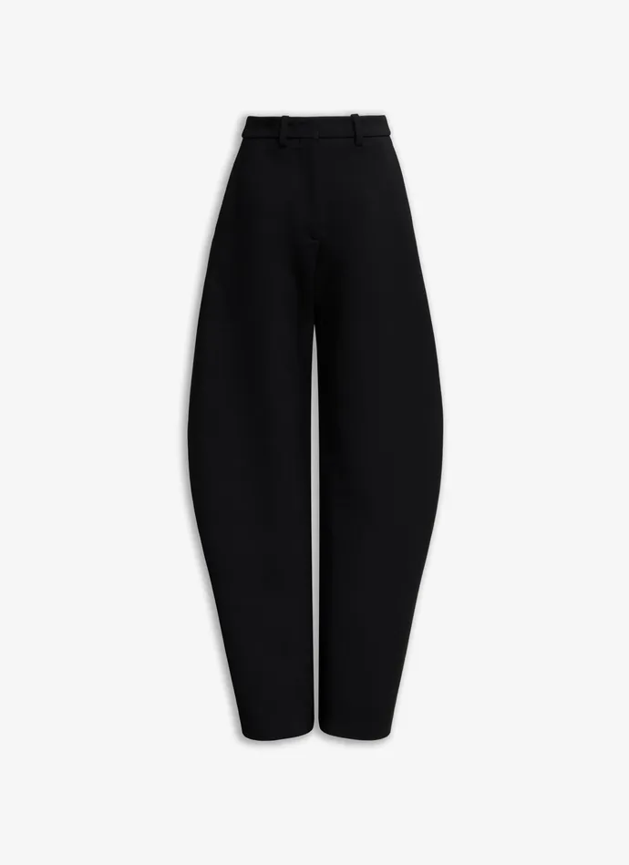 Black ROUND WOOL PANTS Women Alaa Pants and Shorts