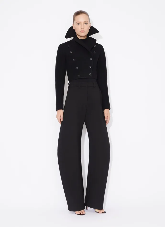 Black ROUND WOOL PANTS Women Alaa Pants and Shorts