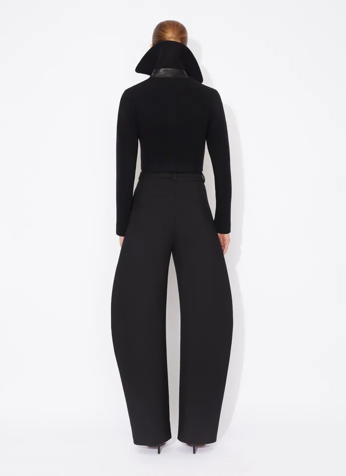 Black ROUND WOOL PANTS Women Alaa Pants and Shorts