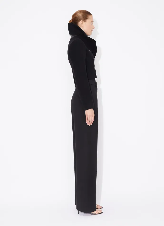 Black ROUND WOOL PANTS Women Alaa Pants and Shorts