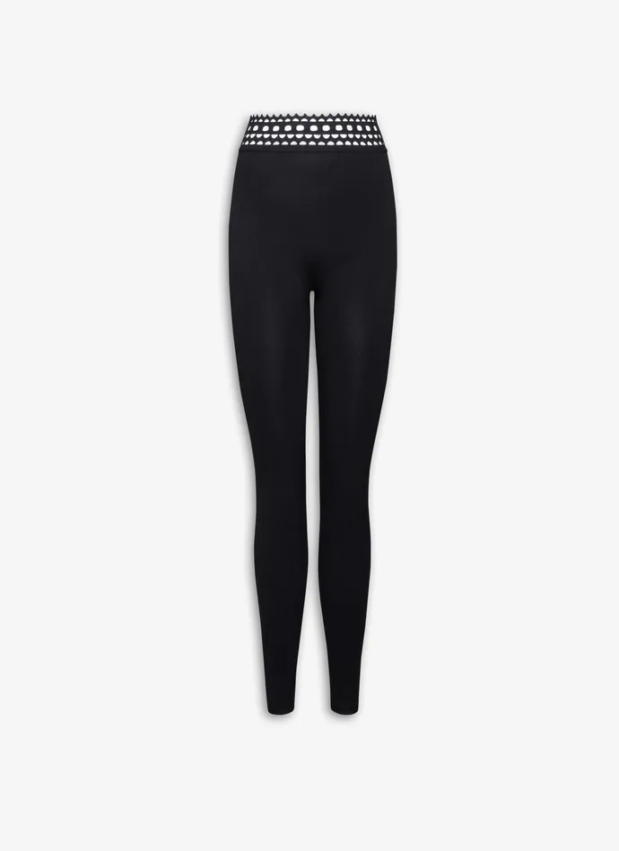 Black SCULPTING KNIT VIENNE LEGGING Women Alaa Bodysuits and Leggings