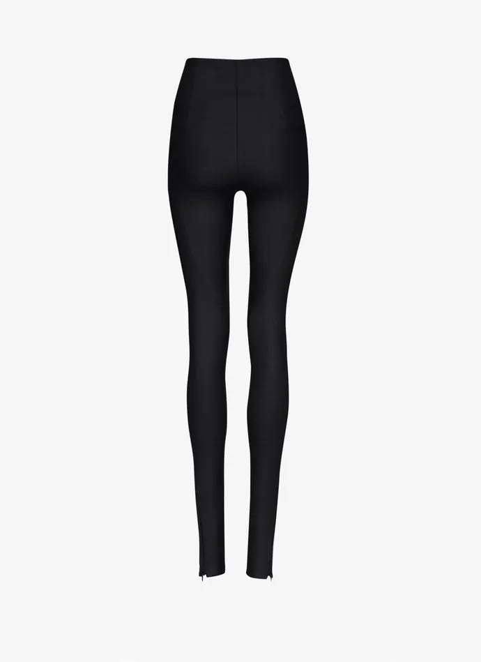 Black SCULPTING LEGGINGS IN JERSEY Women Alaa Bodysuits and Leggings