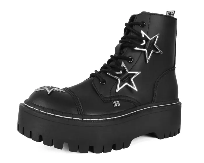 Black Star 7Eye Double Decker Boot Women TUK Shoes Platforms