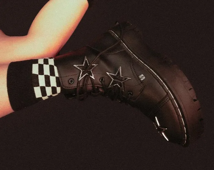 Black Star 7Eye Double Decker Boot Women TUK Shoes Platforms Black Star 7Eye Double Decker Boot Women TUK Shoes Platforms