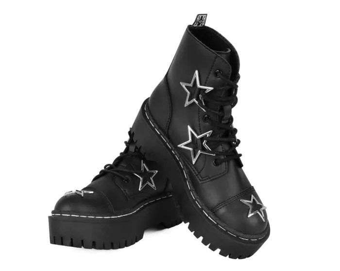 Black Star 7Eye Double Decker Boot Women TUK Shoes Platforms Black Star 7Eye Double Decker Boot Women TUK Shoes Platforms