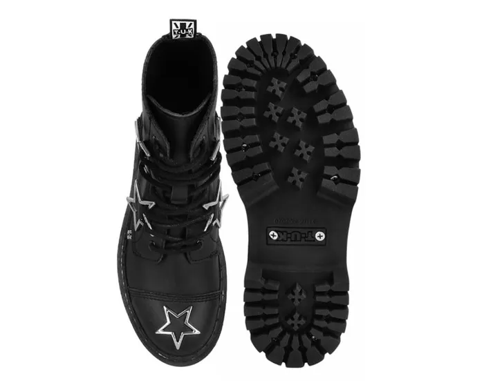 Black Star 7Eye Double Decker Boot Women TUK Shoes Platforms Black Star 7Eye Double Decker Boot Women TUK Shoes Platforms