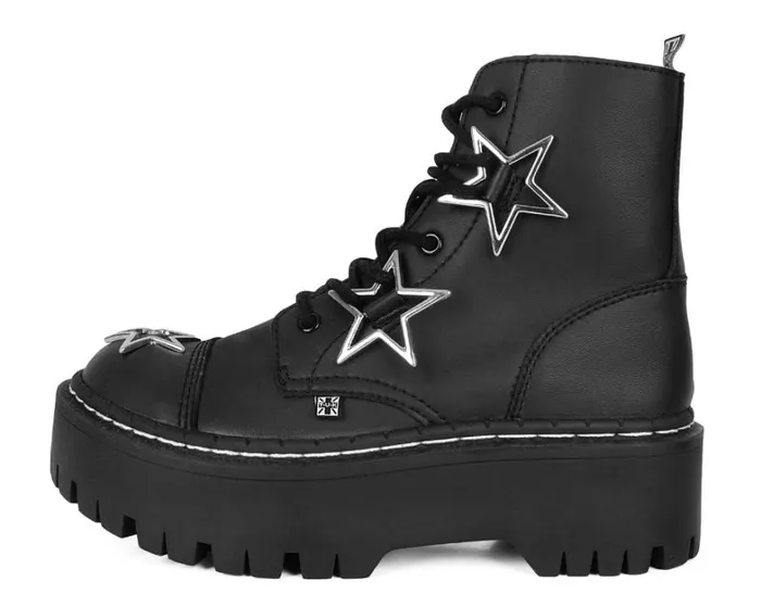 Black Star 7Eye Double Decker Boot Women TUK Shoes Platforms Black Star 7Eye Double Decker Boot Women TUK Shoes Platforms