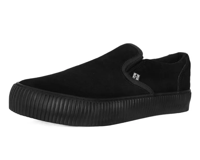 Black Suede SlipOn Creeper Sneaker Women TUK Shoes Sneakers