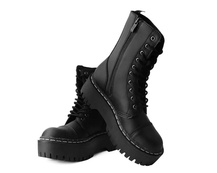 Black TUKskin 10Eye Double Decker Boot Women TUK Shoes Boots Black TUKskin 10Eye Double Decker Boot Women TUK Shoes Boots