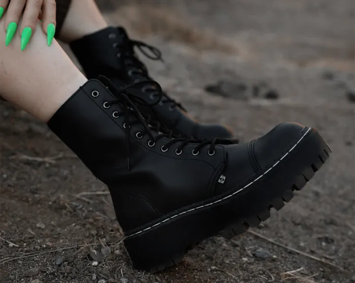 Black TUKskin 10Eye Double Decker Boot Women TUK Shoes Boots Black TUKskin 10Eye Double Decker Boot Women TUK Shoes Boots