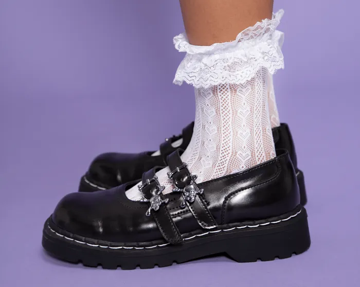 Black TUKskin 2Skull Buckle Mary Jane Women TUK Shoes Mary Janes Black TUKskin 2Skull Buckle Mary Jane Women TUK Shoes Mary Janes