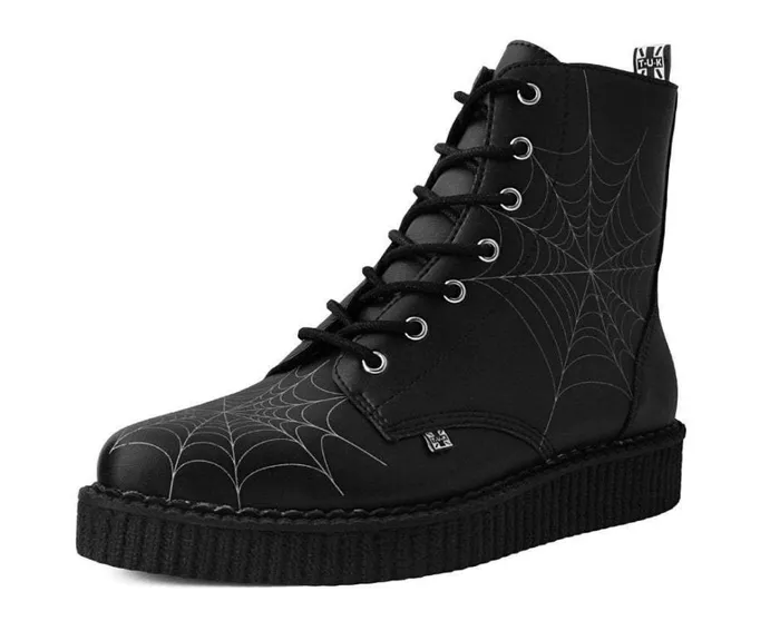 Black TUKskin 7Eye Spiderweb Glow Boot Men TUK Shoes Vegan