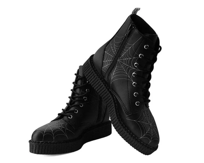 Black TUKskin 7Eye Spiderweb Glow Boot Men TUK Shoes Vegan Black TUKskin 7Eye Spiderweb Glow Boot Men TUK Shoes Vegan