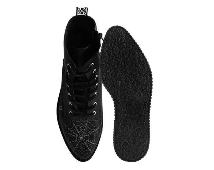 Black TUKskin 7Eye Spiderweb Glow Boot Men TUK Shoes Vegan Black TUKskin 7Eye Spiderweb Glow Boot Men TUK Shoes Vegan
