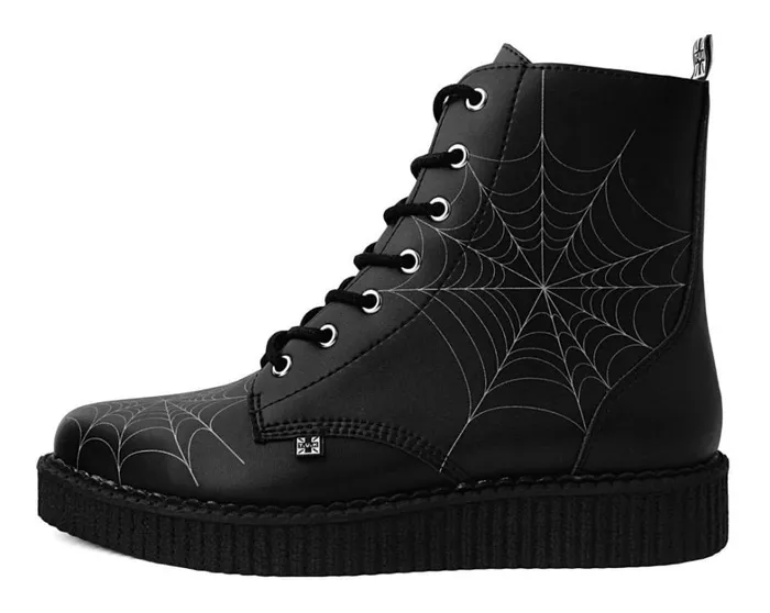 Black TUKskin 7Eye Spiderweb Glow Boot Men TUK Shoes Vegan Black TUKskin 7Eye Spiderweb Glow Boot Men TUK Shoes Vegan