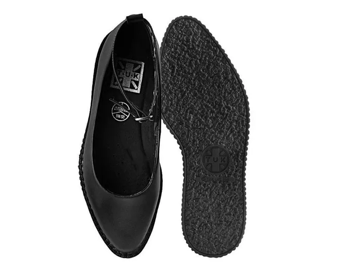 Black TUKskin Ballet Ankle Strap Creeper Mary Jane Shoe Women TUK Shoes Mary Janes