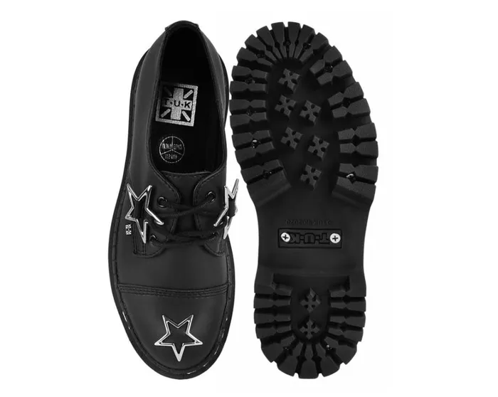 Black TUKskin Star Double Decker Brogue Women TUK Shoes Platforms Black TUKskin Star Double Decker Brogue Women TUK Shoes Platforms