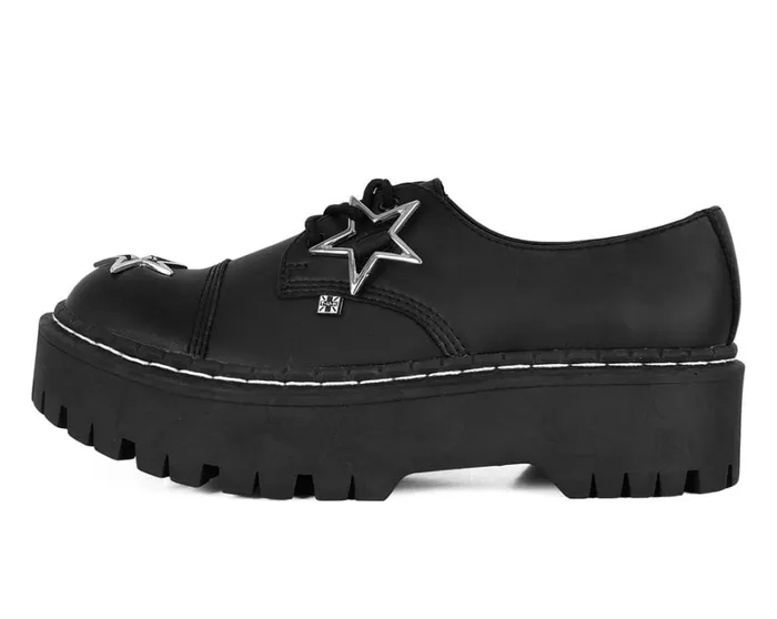 Black TUKskin Star Double Decker Brogue Women TUK Shoes Platforms Black TUKskin Star Double Decker Brogue Women TUK Shoes Platforms
