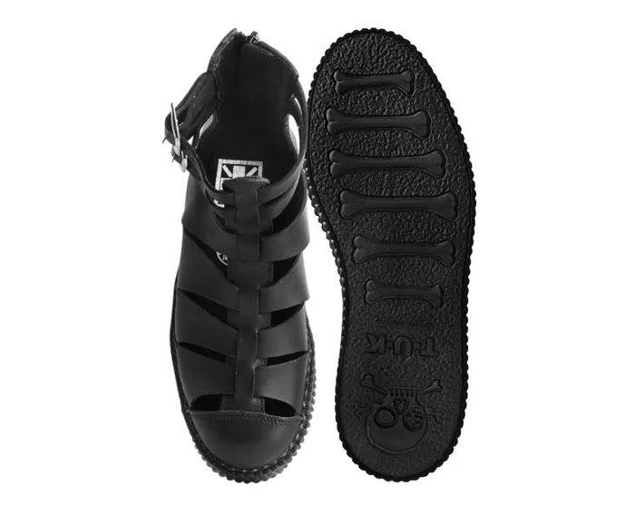 Black TUKskin Vegan Gladiator Viva Low Sole Creeper Sandals Women TUK Shoes Boots Black TUKskin Vegan Gladiator Viva Low Sole Creeper Sandals Women TUK Shoes Boots