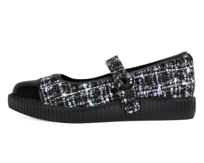 Black Tweed Pointed Mary Jane Women TUK Shoes Mary Janes Black Tweed Pointed Mary Jane Women TUK Shoes Mary Janes