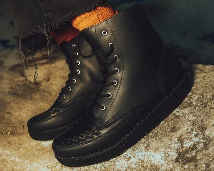 Black Vegan TUKskin 7Eye Viva Low Boot Men TUK Shoes Boots Black Vegan TUKskin 7Eye Viva Low Boot Men TUK Shoes Boots