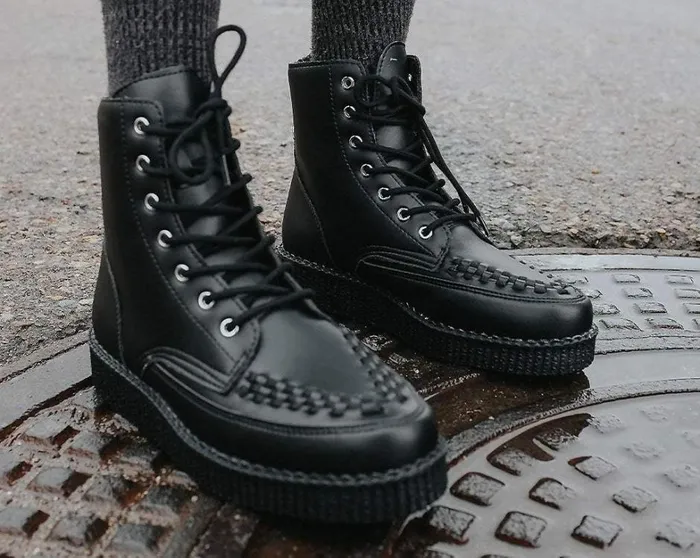 Black Vegan TUKskin 7Eye Viva Low Boot Men TUK Shoes Boots Black Vegan TUKskin 7Eye Viva Low Boot Men TUK Shoes Boots