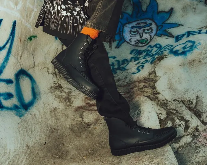 Black Vegan TUKskin 7Eye Viva Low Boot Men TUK Shoes Boots Black Vegan TUKskin 7Eye Viva Low Boot Men TUK Shoes Boots
