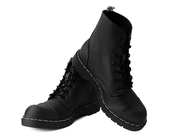 Black Waxy 7Eye Capped Toe Boot Men TUK Shoes Boots Black Waxy 7Eye Capped Toe Boot Men TUK Shoes Boots