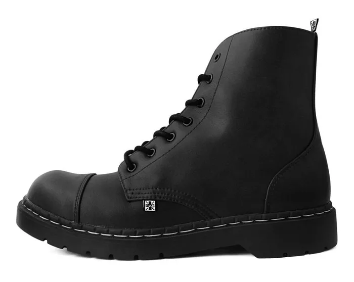 Black Waxy 7Eye Capped Toe Boot Men TUK Shoes Boots Black Waxy 7Eye Capped Toe Boot Men TUK Shoes Boots