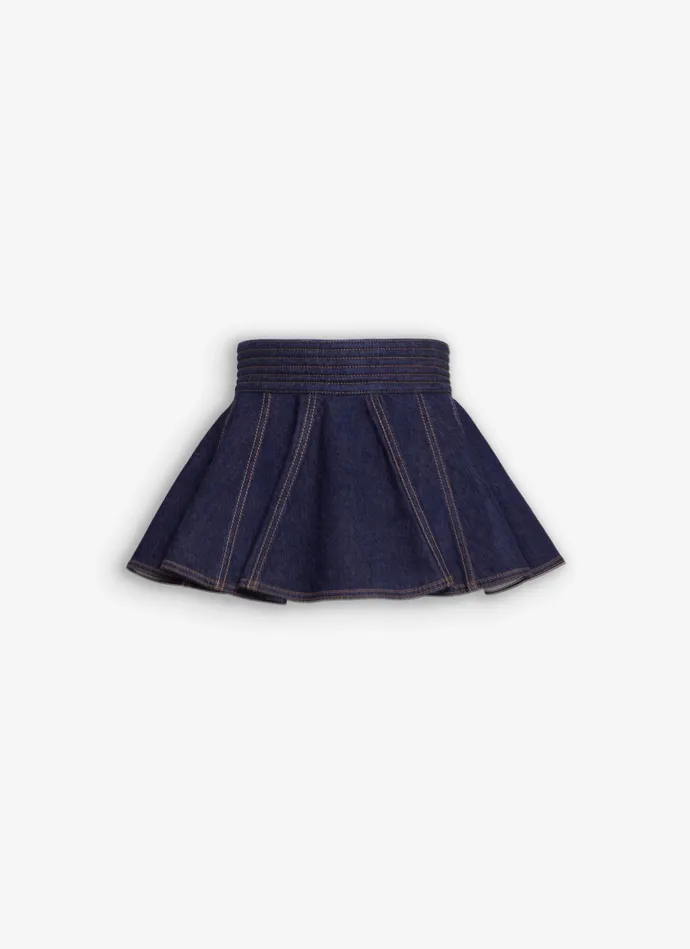 Blue BRUT DENIM SKIRT BELT Women Alaa Skirts