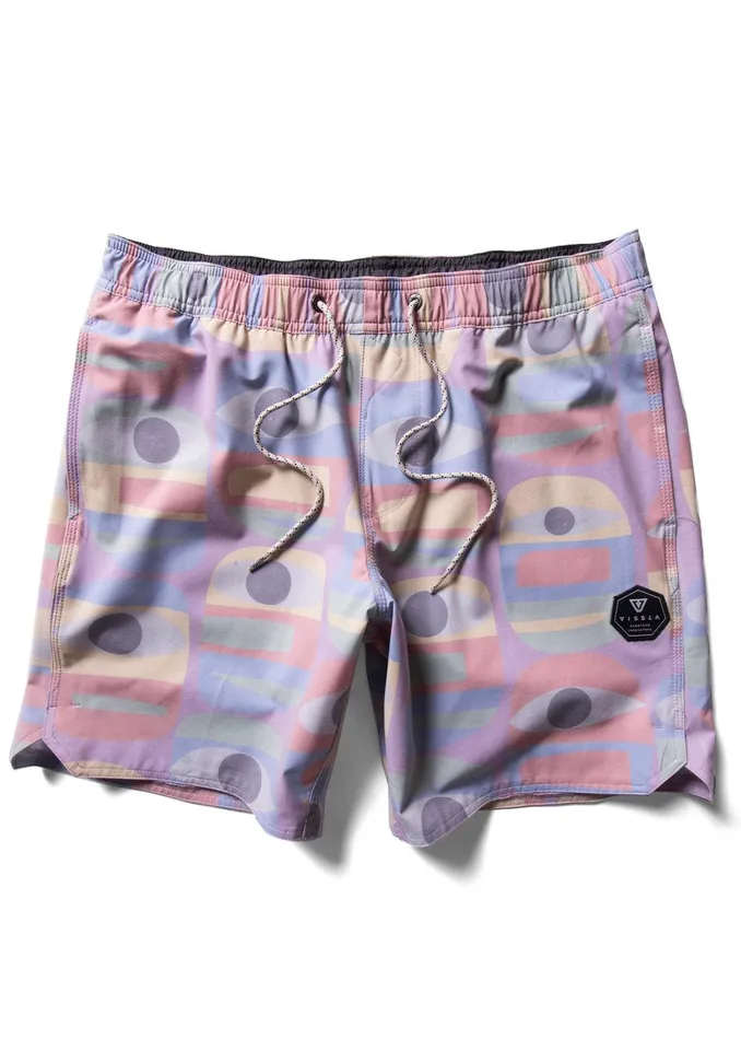 Boardshorts Men Vissla Minds Eye 175034 Ecolastic Dusty Rose