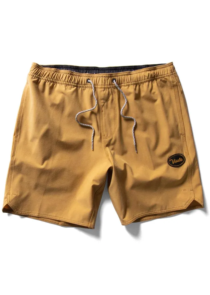 Boardshorts Men Vissla Solid Sets 175034 Ecolastic Gold Coral