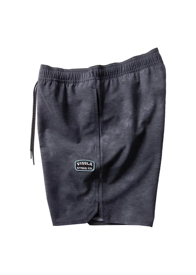 Boardshorts Men Vissla Solid Sets 175034 Ecolastic Washed Black