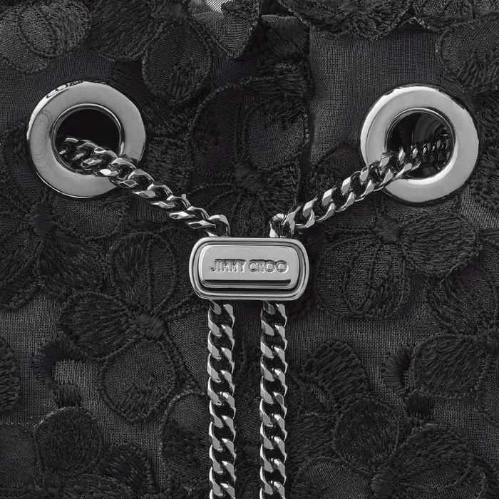 Bon Bon Dusk And Black Floral 3D Lace Bag With Metal Handle Duskblack Women JIMMY CHOO Evening Bags