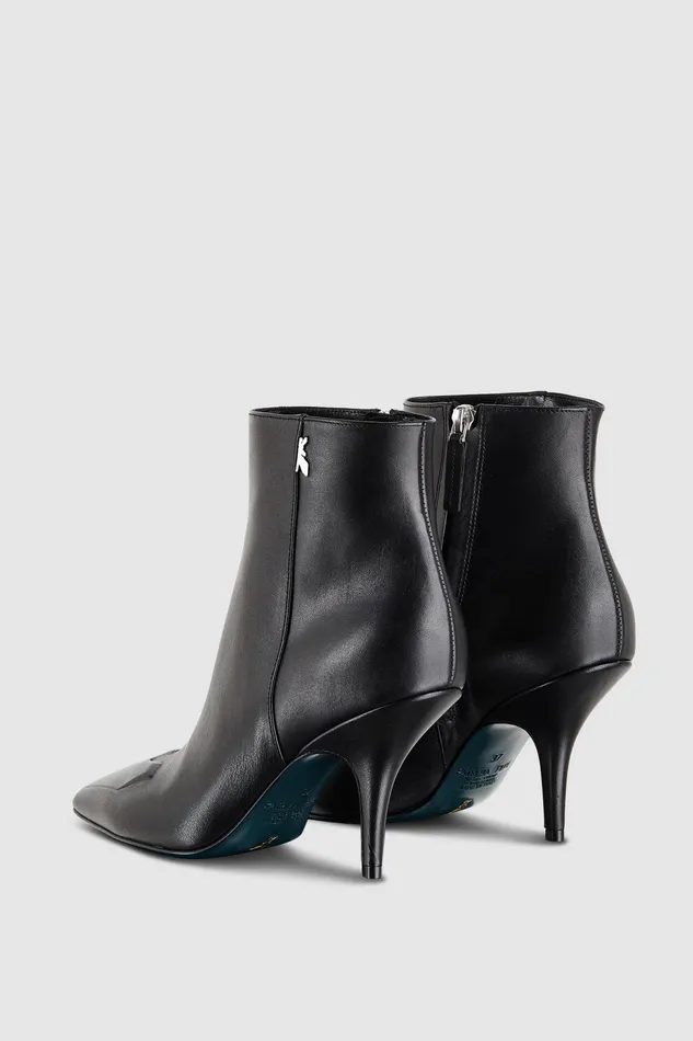 Boots Women Patrizia Pepe Heeled Leather Ankle Boots Nero