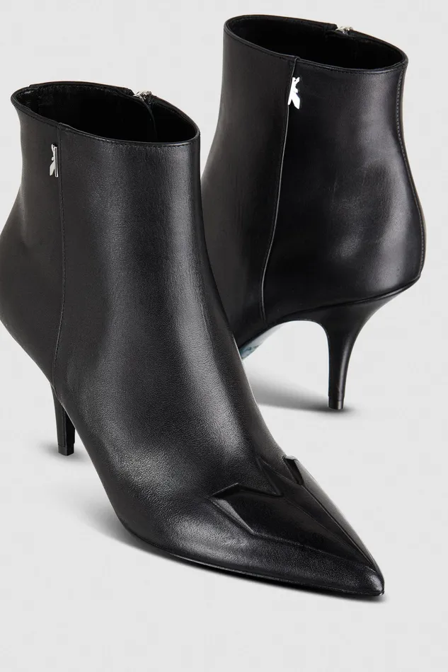 Boots Women Patrizia Pepe Heeled Leather Ankle Boots Nero