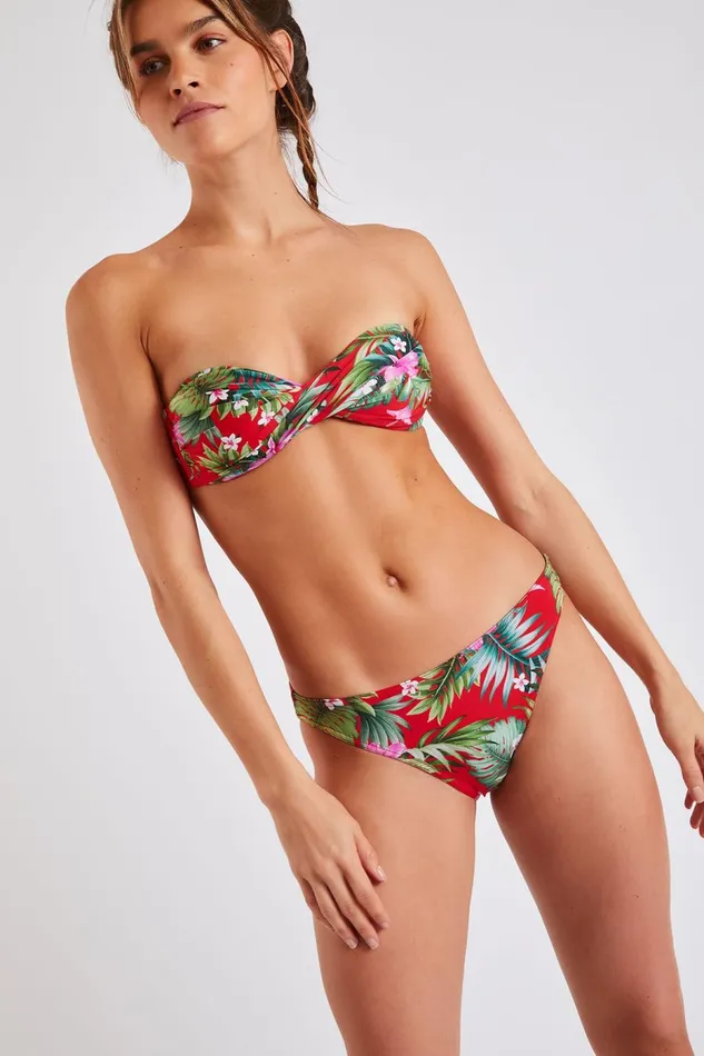 Boro and Duca Mahalo Red Twopiece Bikini Red Women Banana Moon Full Coverage Boro and Duca Mahalo Red Twopiece Bikini Red Women Banana Moon Full Coverage