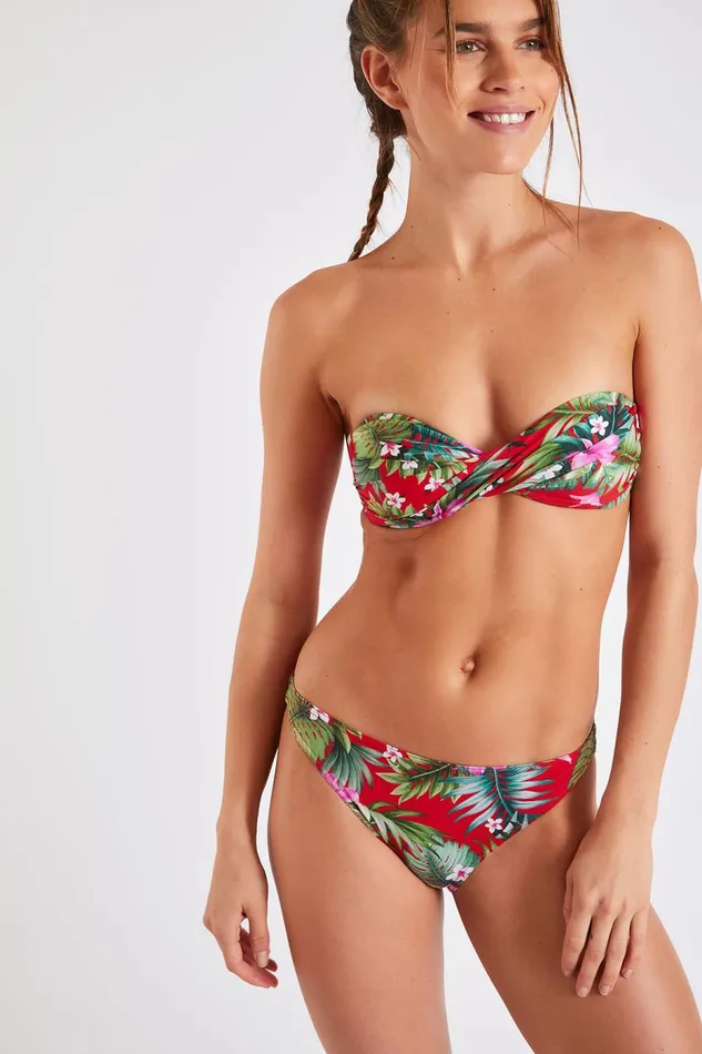 Boro and Duca Mahalo Red Twopiece Bikini Red Women Banana Moon Full Coverage Boro and Duca Mahalo Red Twopiece Bikini Red Women Banana Moon Full Coverage