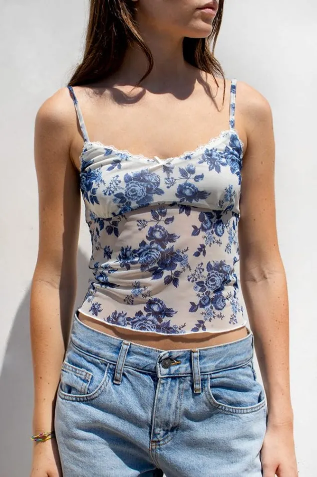 Bow Tank Top Women Subdued Tops