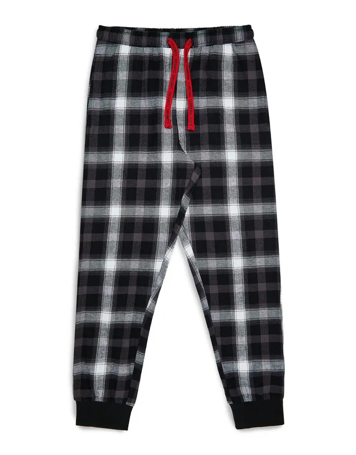 Boys Black Check Print Long Pyjamas 2Piece Set Black Threadbare Pyjamas Boys Black Check Print Long Pyjamas 2Piece Set Black Threadbare Pyjamas