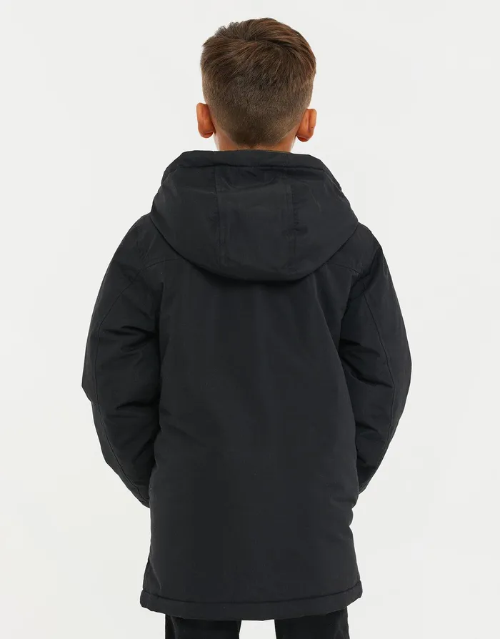 Boys Black Mock Layer Coat Black Threadbare Jackets and Coats Boys Black Mock Layer Coat Black Threadbare Jackets and Coats