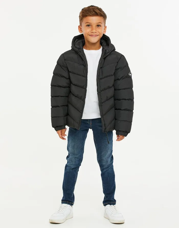 Boys Black Puffer Jacket Black Threadbare Jackets and Coats Boys Black Puffer Jacket Black Threadbare Jackets and Coats